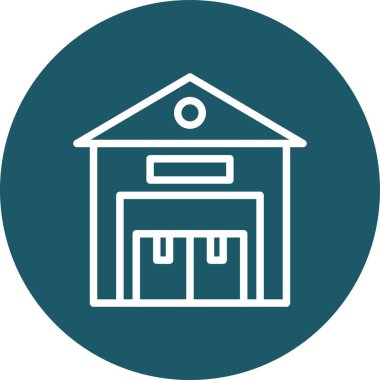 Eşsiz Ev Vektör Satırı Simgesi