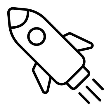 roket ikonu vektör illüstrasyonu