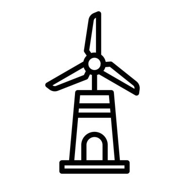 Yel değirmeni ikonu vektör illüstrasyonu