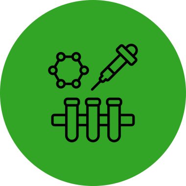 Modern b 'nin vektör çizimi mikroskop simgesinden yoksun