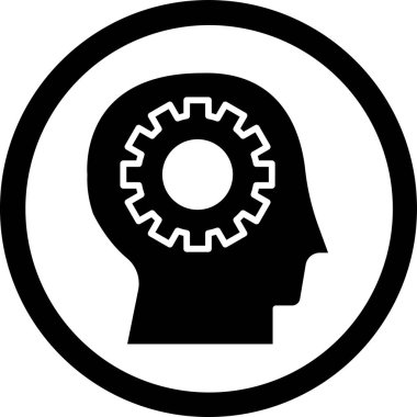 dişli vektör simgesi. biçim düz yuvarlak sembol, siyah renk, yuvarlak açılar, beyaz arkaplan.