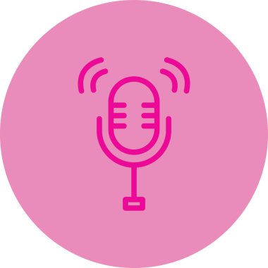 mikrofon simgesi vektör illüstrasyonu