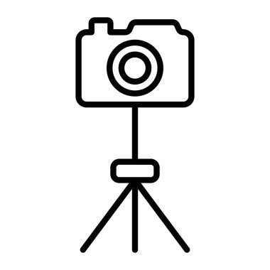 kamera vektörü ince çizgi simgesi