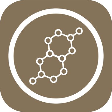 Molekül. Web simgesi vektör illüstrasyonu