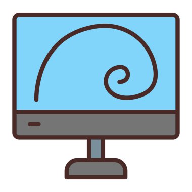 Çizgi film bilgisayar simgesinin vektör çizimi