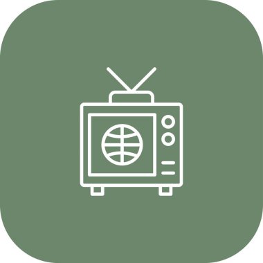 TV simgesi, vektör illüstrasyonu