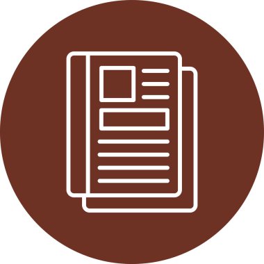 vektör gazete simgesi çizimi