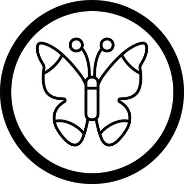 Kelebek. Web simgesi basit illüstrasyon