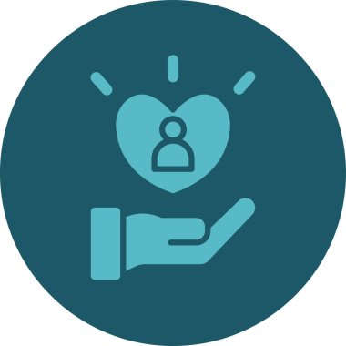 Kalp simgesinin vektör illüstrasyonu