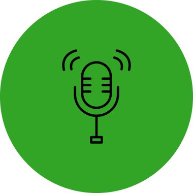 mikrofon simgesi vektör illüstrasyonu