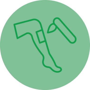 Bir adamın yeşil ve beyaz renginin vektör çizimi