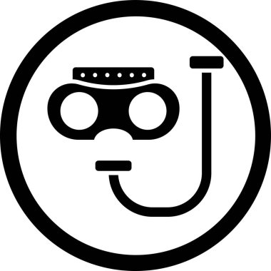 Maske simgesinin vektör illüstrasyonu