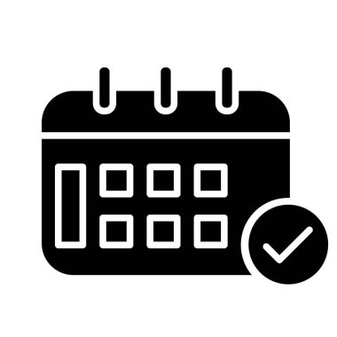 Takvim simgesi vektör illüstrasyonu