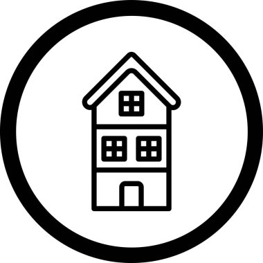 Bir ev simgesinin vektör illüstrasyonu