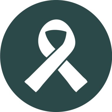 Kanser kurdelesi. Web simgesi basit illüstrasyon