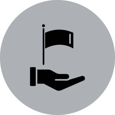 Eğilim biçimi izole edilmiş arkaplanda bayrak simgesi