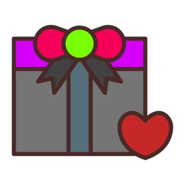 Hediye. Web simgesi basit illüstrasyon