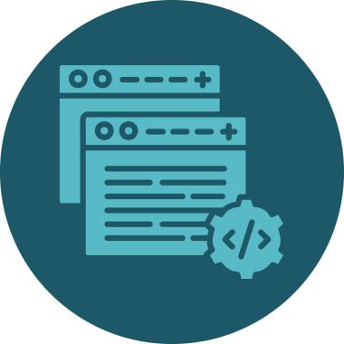 Web simgesi kodlama, illüstrasyon vektör