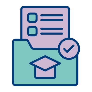 mezuniyet başlığı simgesi modern vektör illüstrasyonu