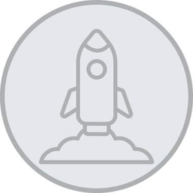 roket ikonu vektör illüstrasyonu