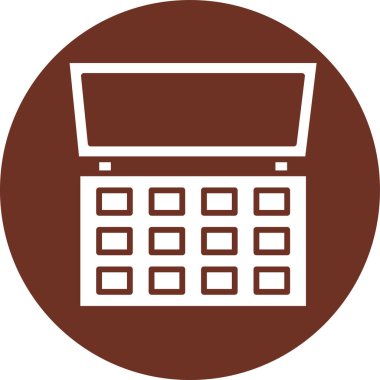 Bir hesap makinesi simgesinin vektör illüstrasyonu