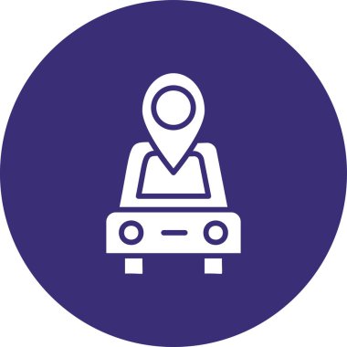 Araba simgesinin vektör illüstrasyonu