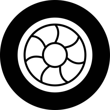 Bir çiçek simgesinin vektör illüstrasyonu