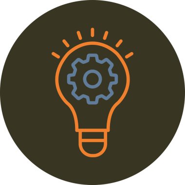 Ampul simgesinin vektör illüstrasyonu