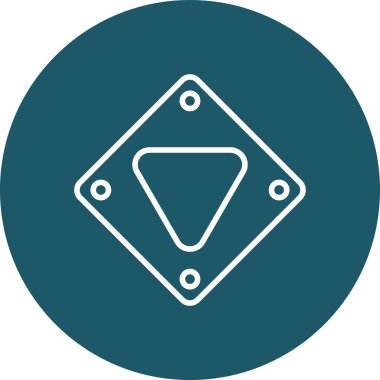 Bir pusula simgesinin vektör illüstrasyonu