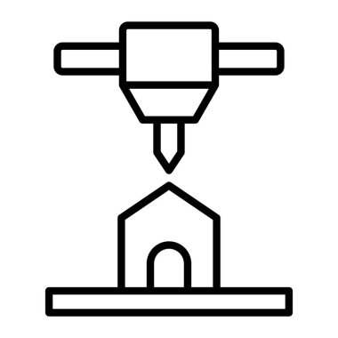 Fabrika simgesi vektör illüstrasyonu