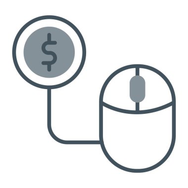 Dolar düz çizgi simgesi