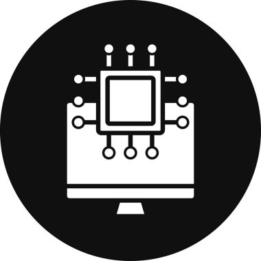 İşlemci. Web simgesi basit tasarım