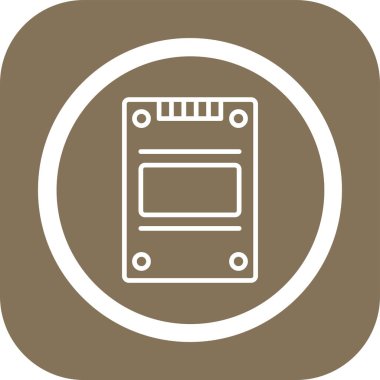 Mikrodalga fırın modern simgesinin vektör çizimi