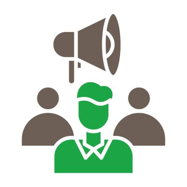 Seyirci glycolor simgesi. biçim düz tasarım, yumuşak yeşil renk, yuvarlak açılar, beyaz arkaplan