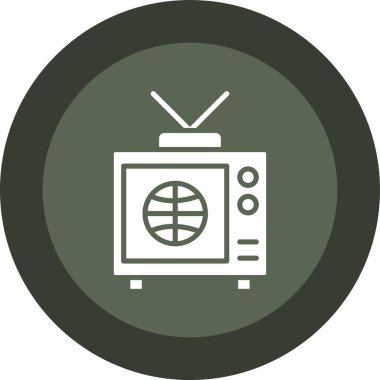 TV simgesi, vektör illüstrasyonu