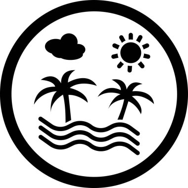 Yaz simgesinin vektör illüstrasyonu