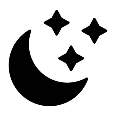 Ay simgesi, vektör illüstrasyonu