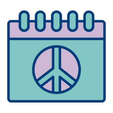 Takvim simgesi vektör illüstrasyonu