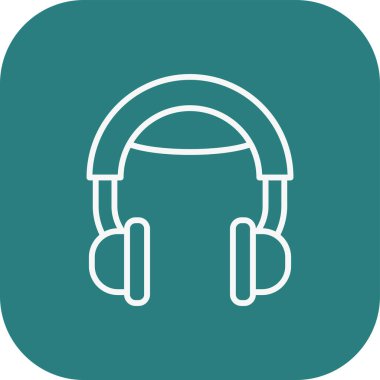 kulaklık simgesi vektör illüstrasyonu