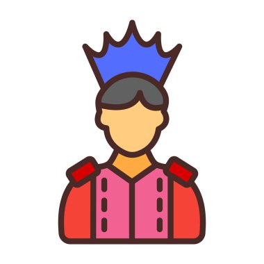 kraliyet vektörü düz renk simgesi