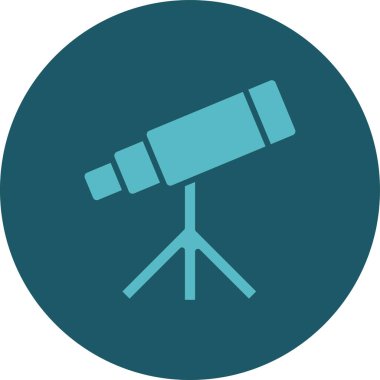 Teleskop. Web simgesi basit illüstrasyon