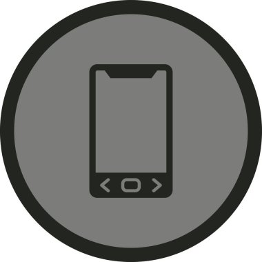 Moda biçimi izole edilmiş arkaplanda akıllı telefon simgesi