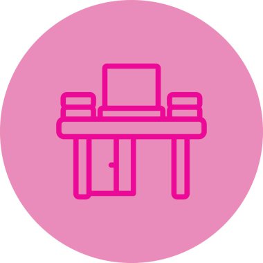 Masa. Web simgesi basit illüstrasyon