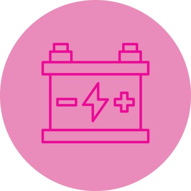 Pil. Web simgesi basit illüstrasyon