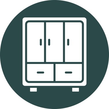 cabinet vector glyph icon design