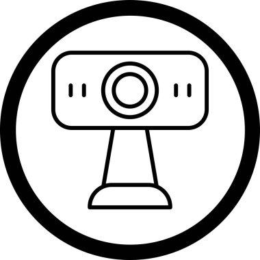 cctv simgesinin vektör illüstrasyonu