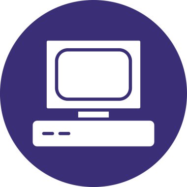 Monitör. Web simgesi basit illüstrasyon