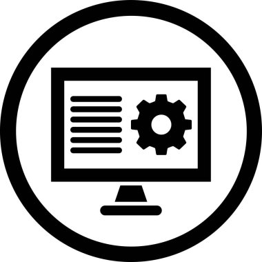 Bilgisayar. Web simgesi basit illüstrasyon