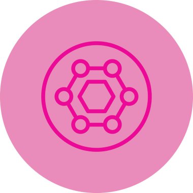 Bir atom simgesinin vektör illüstrasyonu