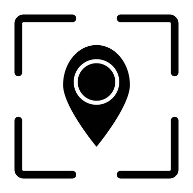 konum simgesi vektör illüstrasyonu
